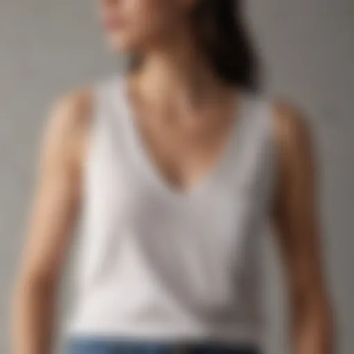 Elegant silhouette of Madewell V Neck Pocket Tank