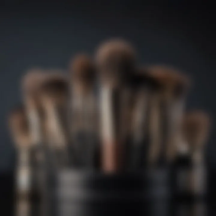 A variety of makeup brushes and tools for beginners