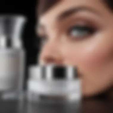 Elegant packaging of Lancome eye cream products
