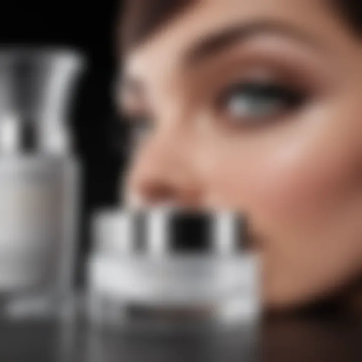 Elegant packaging of Lancome eye cream products