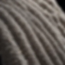 Detailed view of the fabric texture of Peak Hybrid Fleece Tight