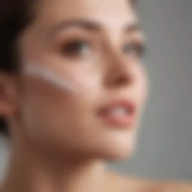 Demonstration of shaving techniques for bikini line