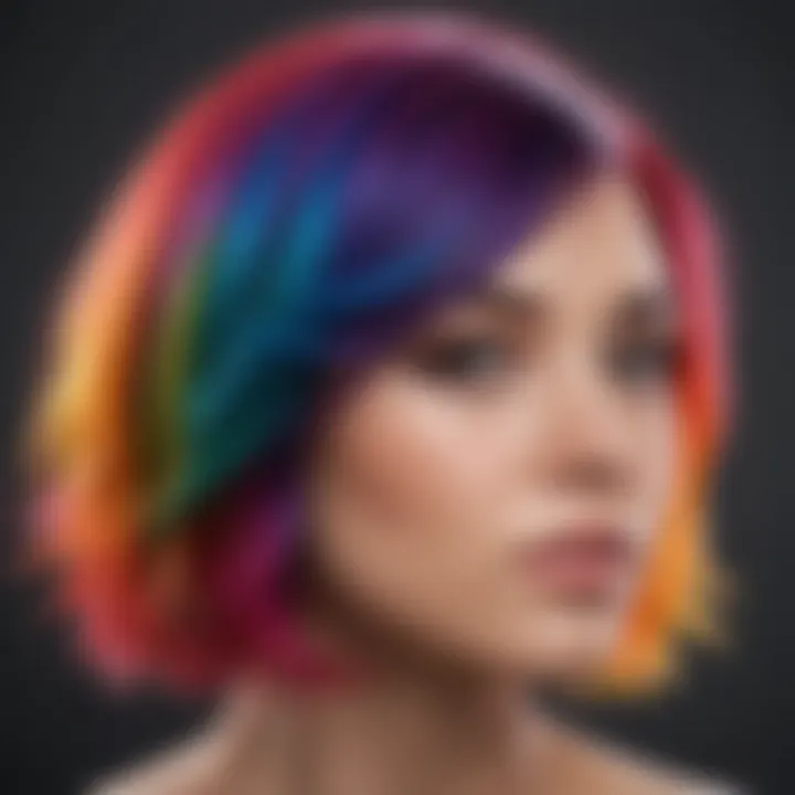 An array of vibrant hair chalk colors for black hair