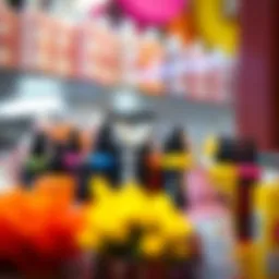 A vibrant display of temporary hair color products from a black-owned brand