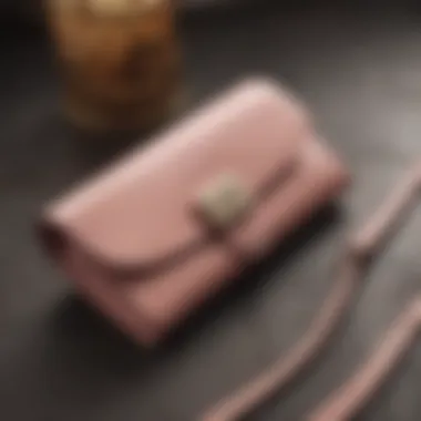 Chic Coach Tabby Leather Wallet in Blush Pink