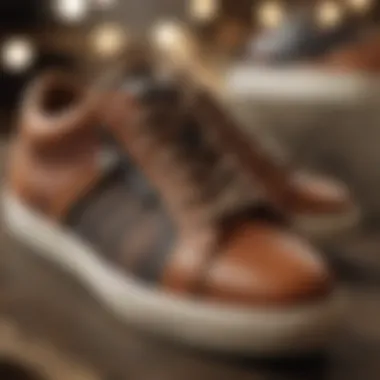 Close-up on the craftsmanship and materials used in Steve Madden sneaker collection.