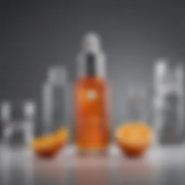 Ingredients of La Roche Posay Vitamin C Serum in a scientific setting