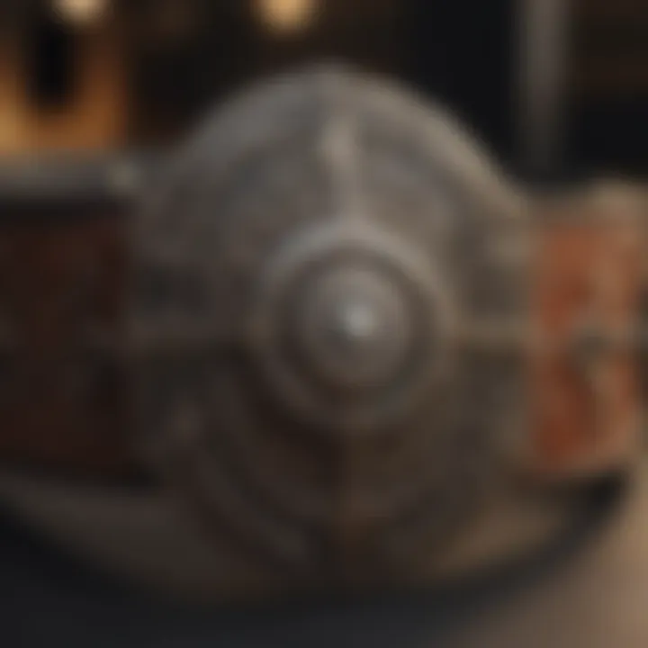 Vintage-inspired leather belt with ornate buckle