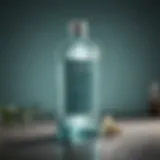 Close-up of Listerine bottle highlighting its active ingredients