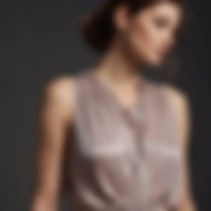 Effortless Elegance: A draped top in luxurious fabric with subtle sheen for a touch of glamour