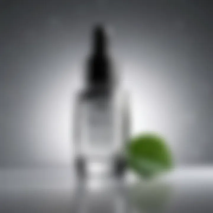 Clear serum in a dropper bottle