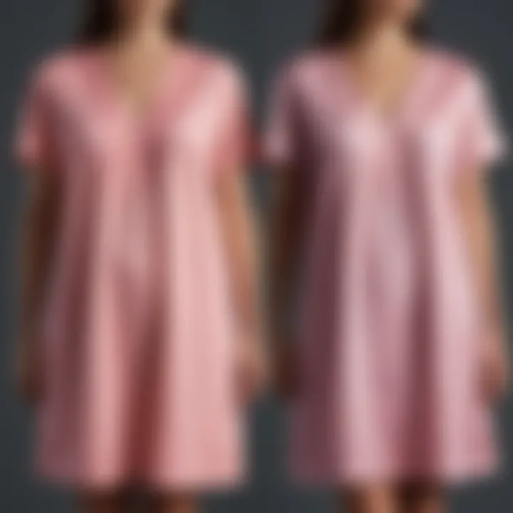 Variety of knee-length nightgowns in different fabrics and designs