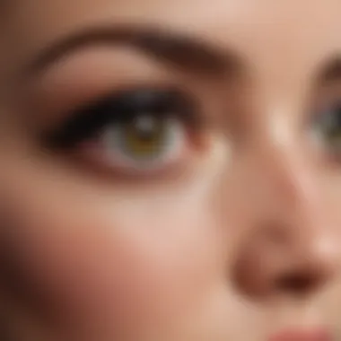 Close-up of an eye showcasing a flawless eyeliner application