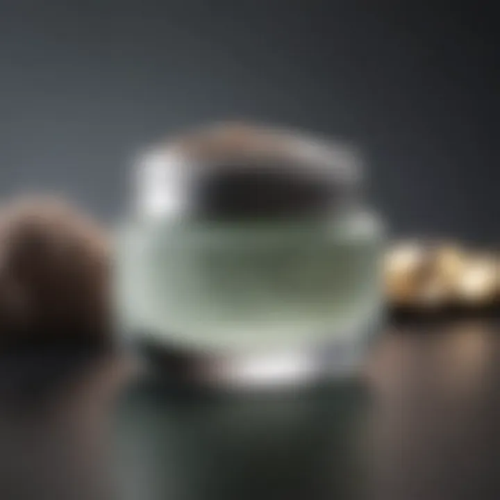 Close-up of a luxurious squalane moisturizer jar