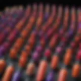 A vibrant array of temporary hair color sprays showcasing various shades.
