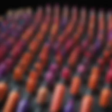 A vibrant array of temporary hair color sprays showcasing various shades.