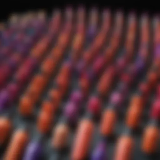 A vibrant array of temporary hair color sprays showcasing various shades.