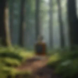 A serene forest with tall trees showcasing the beauty of woody scents