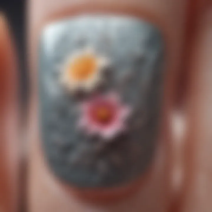 Embossed Floral Nail Pattern