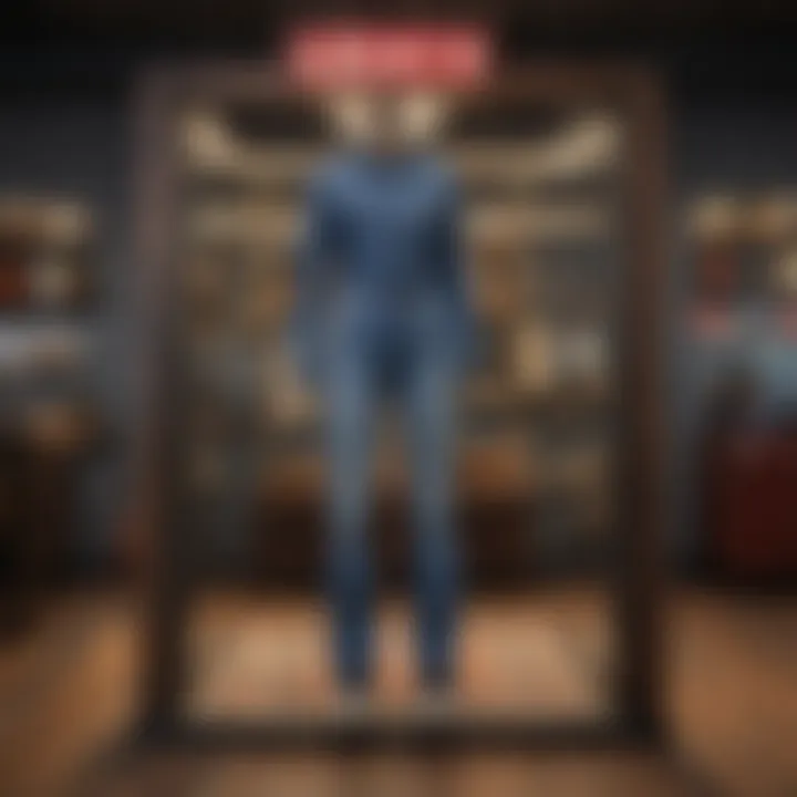 Vintage Levi's on display in a chic NYC boutique