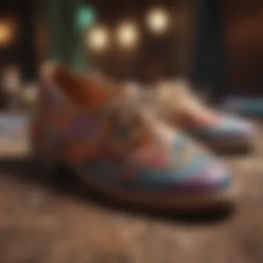Boho Chic: A Splash of Color Colorful bohemian-inspired flat shoe with vibrant patterns