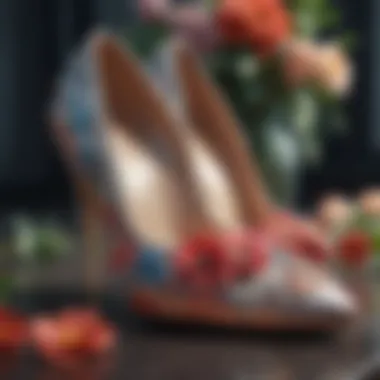 Floral Chic: A Touch of Elegance Elegant flat shoe with intricate floral embellishments