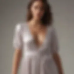 Elegant fabric draping showcasing Fenty nightgown design