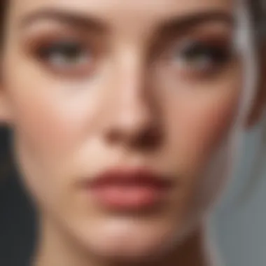 Close-up of flawless complexion without redness