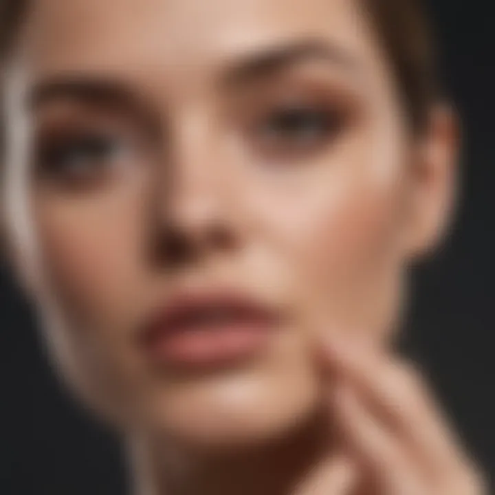 Application techniques demonstrated on a flawless complexion