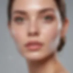 A soothing cleanser foaming on delicate skin