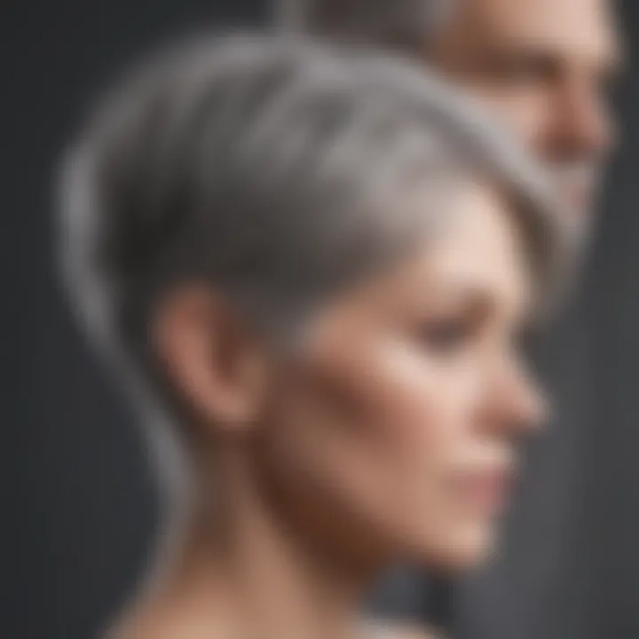 Gray hair genetics illustration