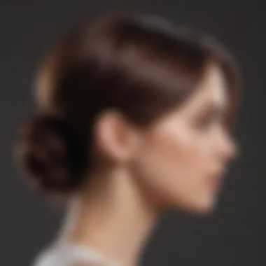 A profile view showcasing a hairstyle that complements an oval face.