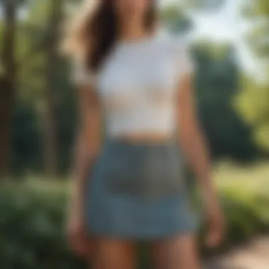 Versatile Halara Skort in Nature Halara skort in a sunny outdoor setting