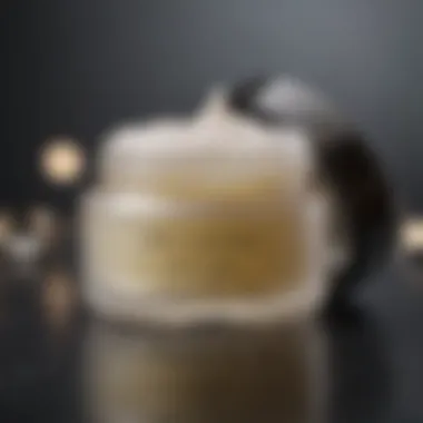 Luxurious Hydrating Cleansing Balm A close-up view of a hydrating cleansing balm jar with a luxurious texture.