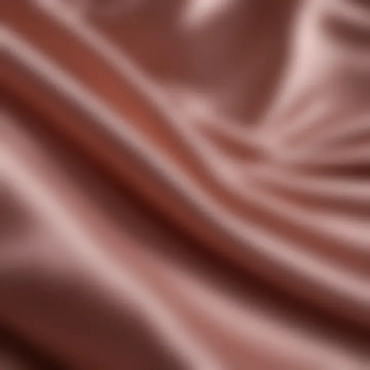 Close-up of silk fabric showcasing its quality and sheen