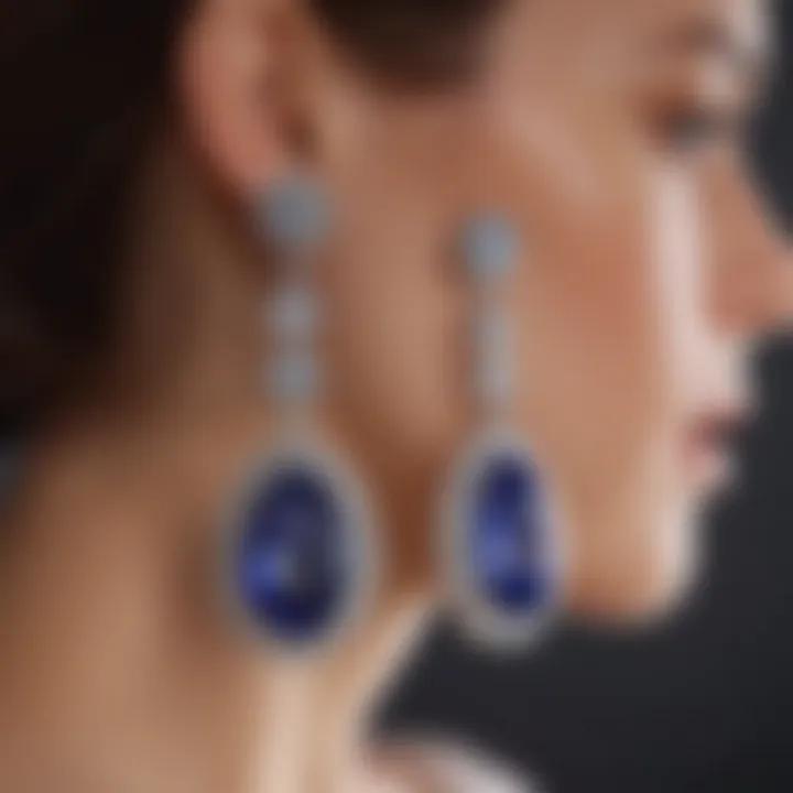 Chic Kimai sapphire earrings