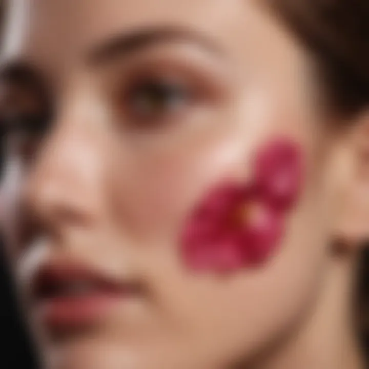 User applying Korres Wild Rose Vitamin C Petal Peel