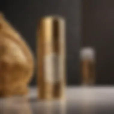 Luxurious clinical deodorant with gold accents for premium experience