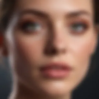 Close-up of a radiant face with expertly applied makeup