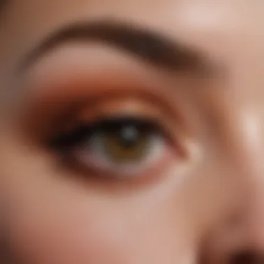 Detailed close-up of perfectly blended eyeshadow