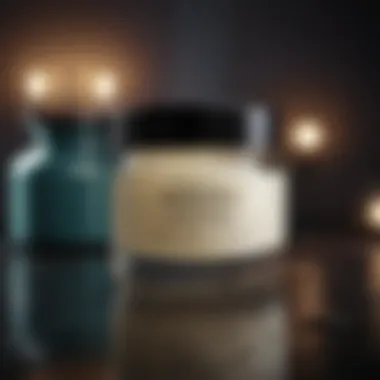 Elegant glass jar of rejuvenating night cream