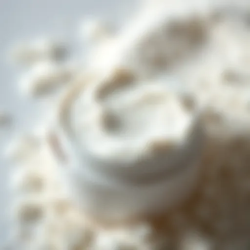 Close-up of a moisturizing face powder highlighting its texture