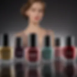 Showcase of premium nail polish bottles