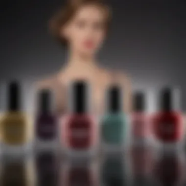 Showcase of premium nail polish bottles