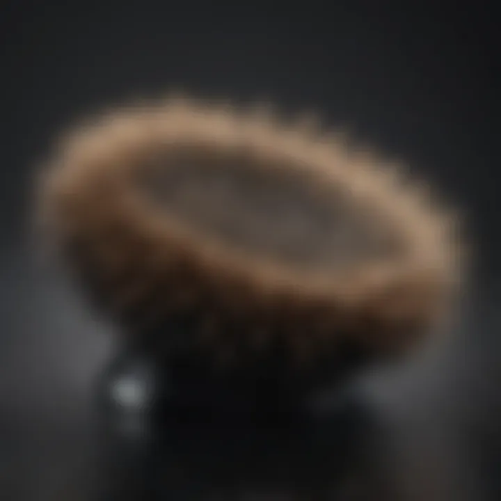 Natural bristle hair brush for taming dry hair