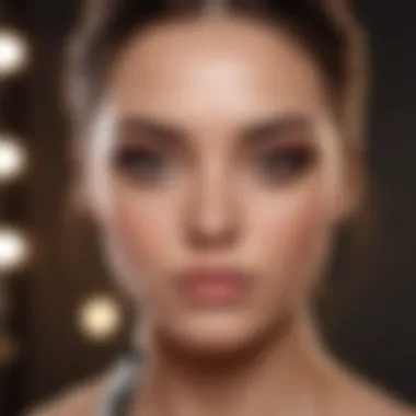 Serene Makeup Routine Setup A serene makeup routine setup showcasing supportive tools
