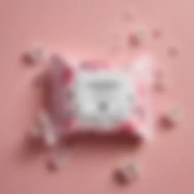 Close-up of Neutrogena's makeup remover wipes with floral background