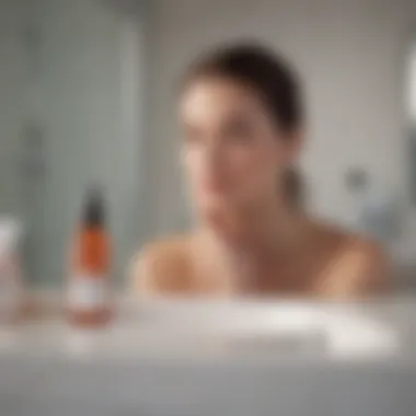 A serene bathroom scene showcasing proper skincare routine with Neutrogena products