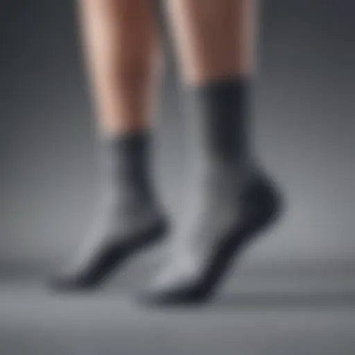 Close-up of Nike two layer socks showcasing innovative design