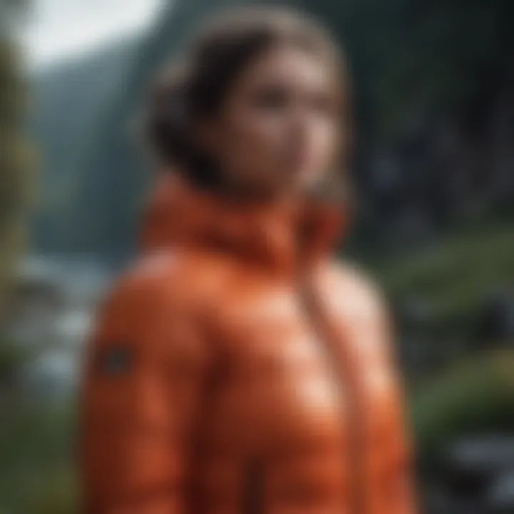 North Face Puff Jacket in Nature Setting